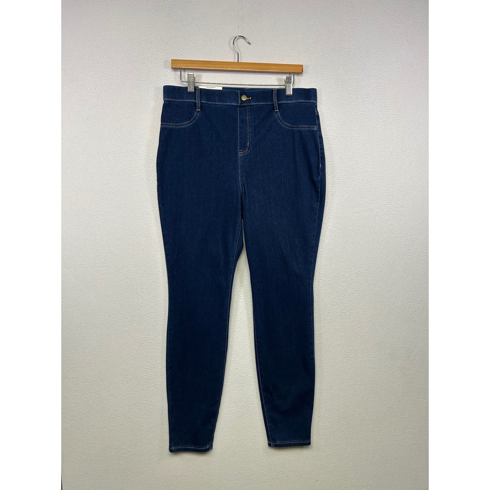 Minimalist Casual Time and Tru Womens L 12-14 Dark Denim High Rise Core Jegging